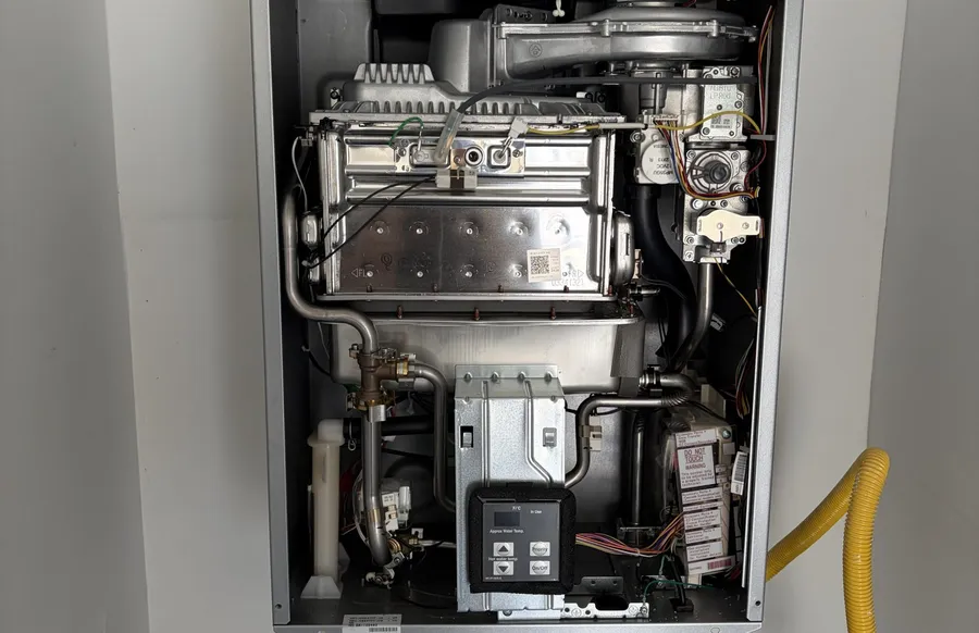 Open boiler unit during installation